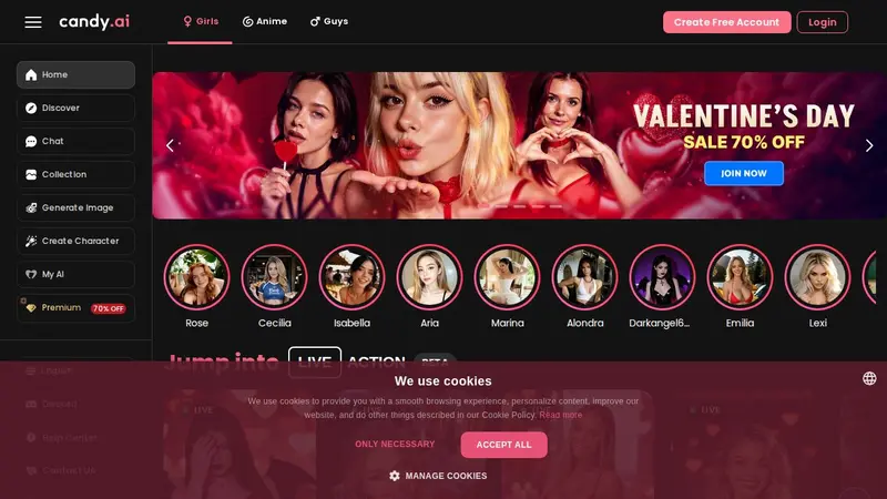 Capture d'écran de Candy AI