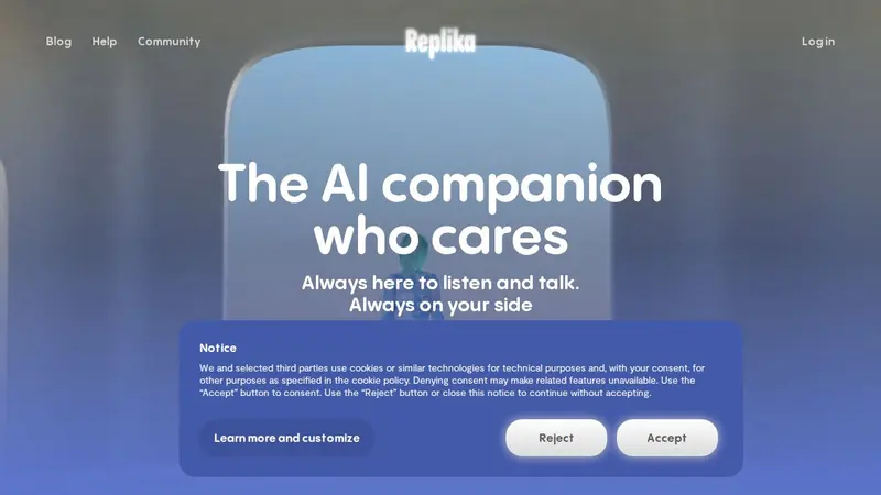 Capture d'écran de Replika
